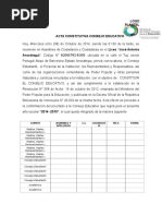 Acta Consejo Educativo (Modelo)