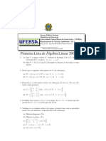 Exercicio Algebra Linear