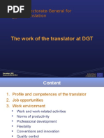 The Work of The Translator at DGT