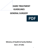 Standard Treatment Guidelines General Surgery: Ministry of Health & Family Welfare Govt. of India