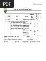 Tabla de Especificación Prueba Escrita