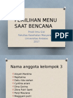 Kelompok 3 Pemilihan Menu Saat Bencana