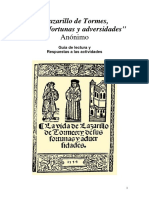 Guia de Lectura y Respuestas Lazarillo Tormes 15-16