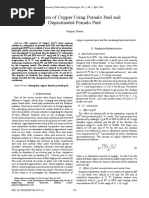 Adsorption of Copper Using Pomelo Peel and Depectinated Pomelo Peel