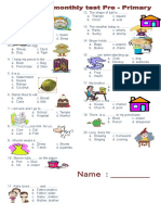 Vocabulary Monthly Test