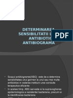 Determinarea Sensibilitatii La Antibiotice