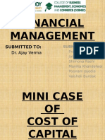 Mini Case of Cost of Capital