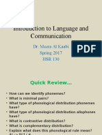 Introduction To Language and Communication-Week7