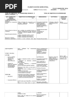 Planificación Semestral Primero Medio 2016