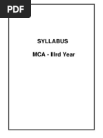 Syllabus Mca - Iiird Year