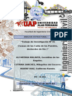 Causas de La Caída de Los Puentes y de Causas de Los Desbordes de Los Rios