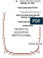 P.E.I. 2014-2016 - I.E.I. #282 San Juan Bautista - Shancayán