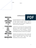 Manual de Organizacion y Funciones Del Taller Mecanico