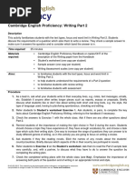 Cambridge English Proficiency Writing Part 2