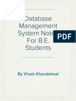 Database Management System (DBMS) Notes