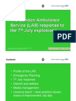 The London Ambulance Service (LAS) Response To The 7th July Explosions