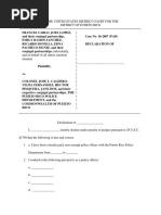 Declaración Genérica Caso 16-2867 Frances Carlo, Emily Ramos, Ricardo Bonilla Et Als vs. José Calder, Héctor Pesquera Et Als