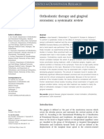 Orthodontic Therapy and Gingival Recession, A Systematic Review PDF