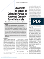 Why Does Concrete Set The Nature of Cohesion Forces in Hardened Cementbased Materials