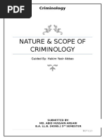 Nature Scope and Importance of Criminology