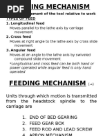 Lathe Feeding and Apron Mechanism