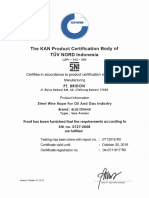 SNI 0727 Certification - PT Bridon