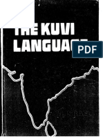 Israel M A Grammar of The Kuvi Language With Texts and Vocab PDF