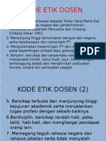 Kode Etik Dosen