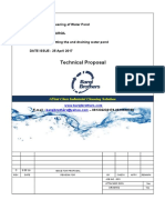 Technical Proposal For Water Pond Cleaning