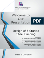 Design of 6 Storied Steel Building