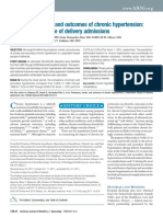 Prevalence, Trends, and Outcomes of Chronic Hypertension: A Nationwide Sample of Delivery Admissions