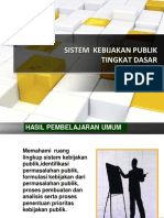 Sistem Kebijakan Publik Tingkat Dasar