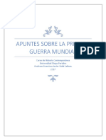 Apuntes Sobre La Primera Guerra Mundial