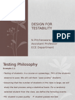 Design For Testability: N.Pitcheswara Rao Assistant Professor ECE Department