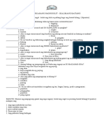 Grade Five (5) Filipino Examination