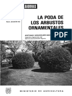 Botanica - Jardineria - Cuaderno de Poda de Arbustos Ornamentales 1979