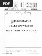 TM11-2201 Reperforator Teletypewriter Sets TG-16 and TG-17