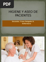 Higiene y Aseo de Pacientes