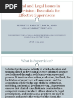 Ethical and Legal Issues in Supervision