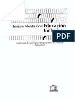 Temario Abierto Sobre Educación Inclusiva