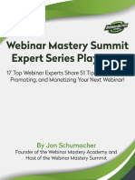 Webinar Mastery Summit Playbook