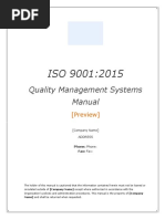 ISO 9001:2015 Quality Manual 2nd Edition Preview