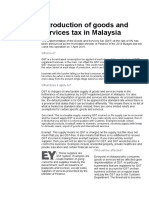 2013G - CM3925 - Introduction of Goods and Services Tax in Malaysia