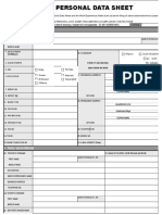 CS Form No. 212 Revised Personal Data Sheet 2 - New