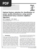 Optimal Feature Selection For Classification of Power Quality Disturbances Using Wavelet Packet-Based Fuzzy K-Nearest Neighbour Algorithm