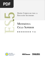 Diseño Curricular Matemática 5º Secundaria