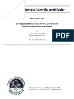 FR - 567 Development of Guidelines For Transportation of Long Prestressed Concrete Girders