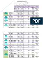 May 2017 Schedule ManageBac