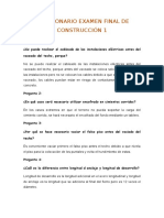 Solucionario Examen Final de Construcción 1