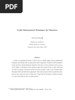 Useful Mathematical Techniques For Physicists